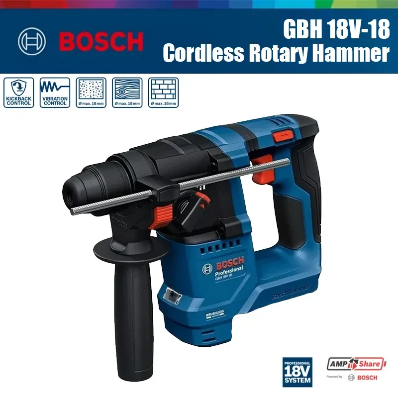 Bosch GBH 18V-18 Cordless Rota - đánh giá và giá Power Tools Professional